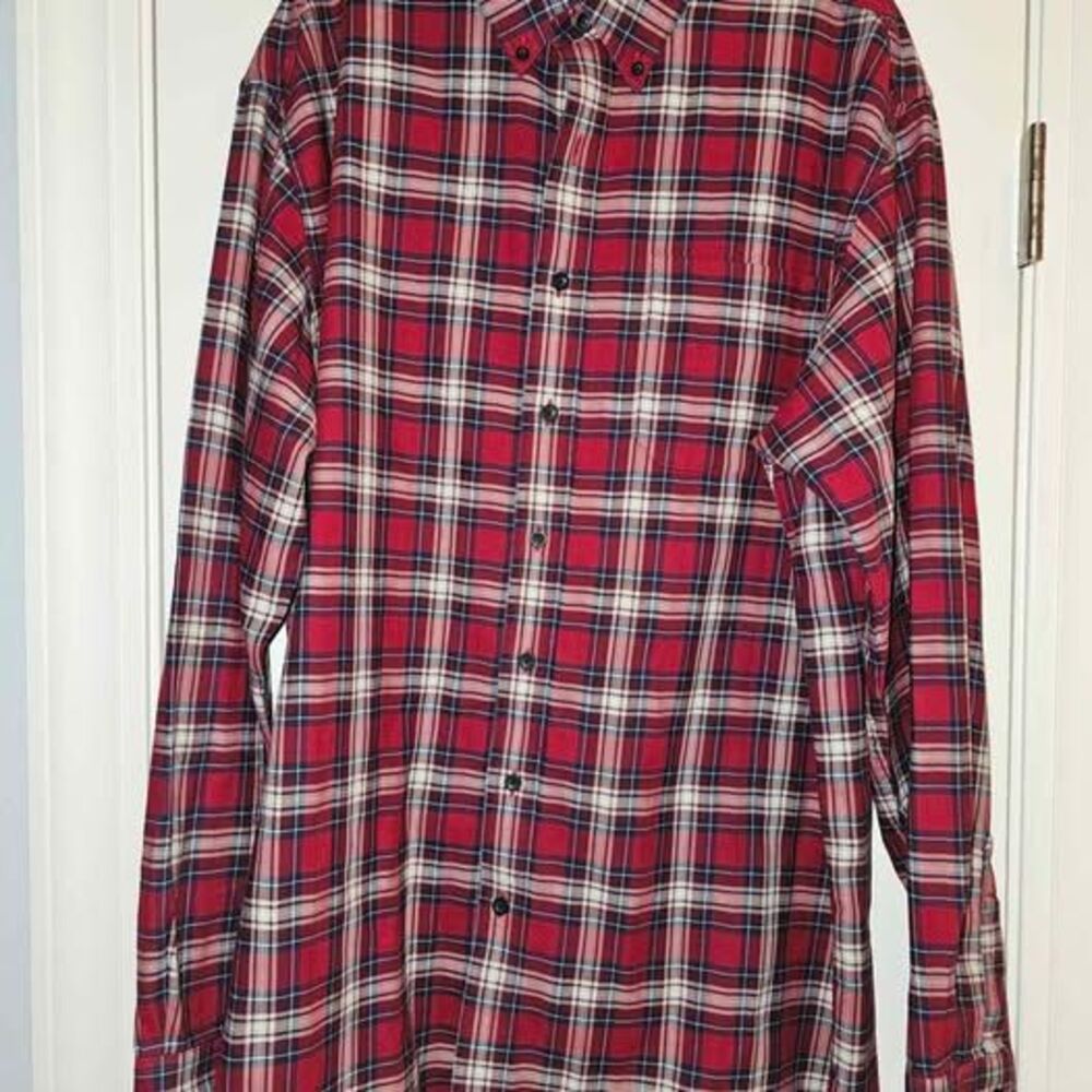 L.L.Bean Plaid Flannel Shirt XL-Tall Excellent Pre-owned condition